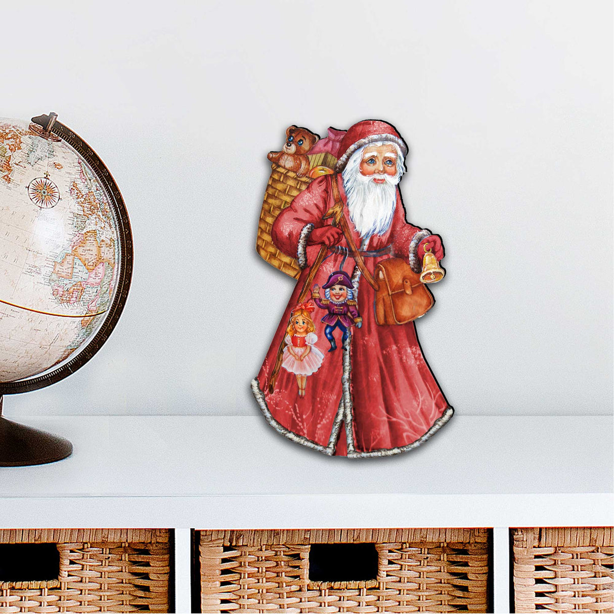 Decoración navideña para puerta de San Nicolás por G. DeBrekht - Decoración navideña de Papá Noel y muñeco de nieve - 8124120H