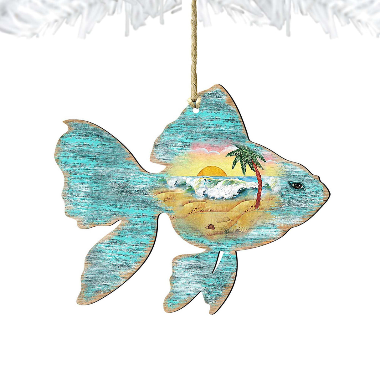 Fish Wooden Ornaments by G. DeBrekht - Coastal Holiday Decor - 8198534