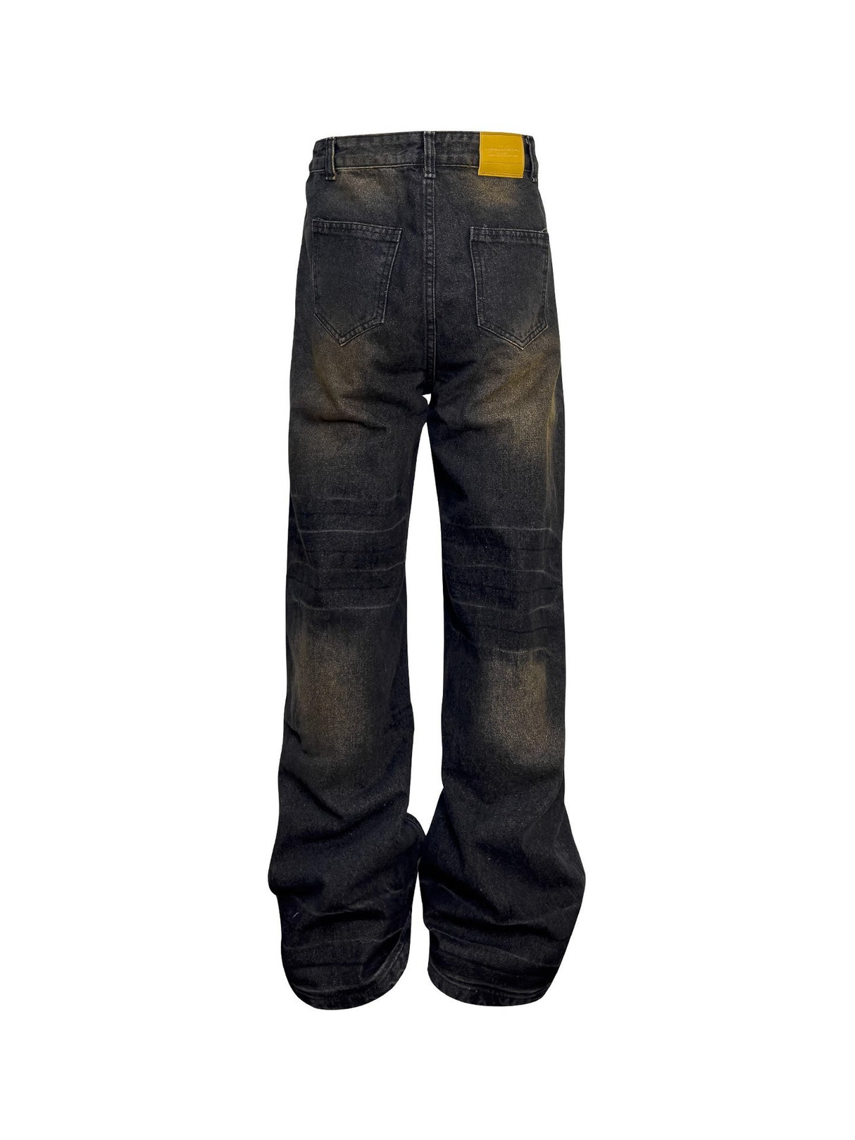 Niche Retro Washed Straight Deconstructed Jeans - Lootquake