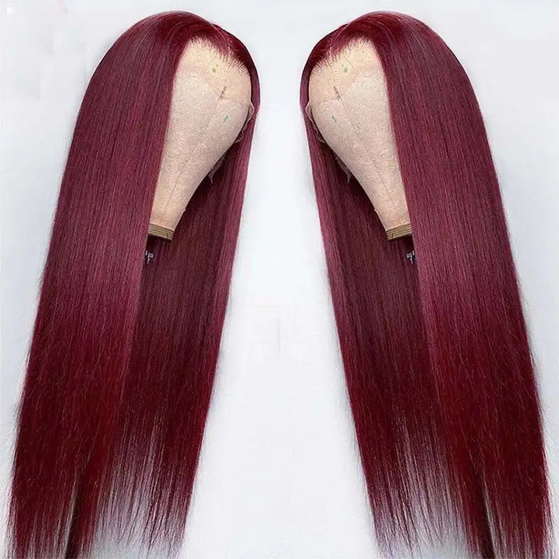 Full Headgear Long Straight Front Lace Wig Smooth Hair - Lootquake