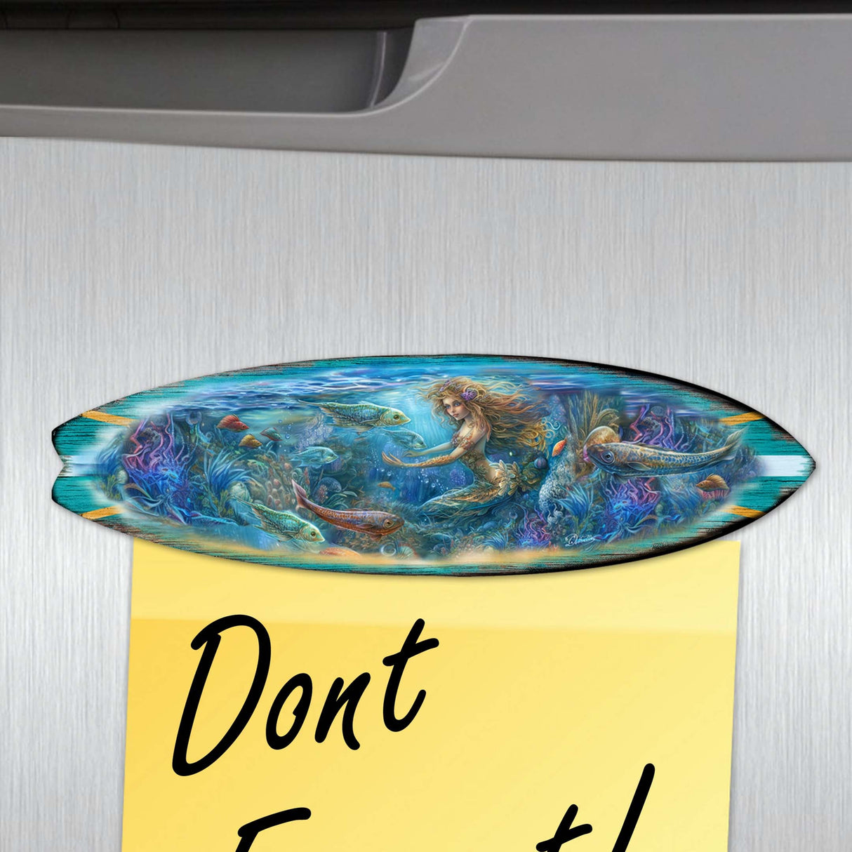 Ocean Style Surfboards Decorative Wooden Magnets Set of 6 by G. Debrekht - Coastal Decor - 8090067G-S6