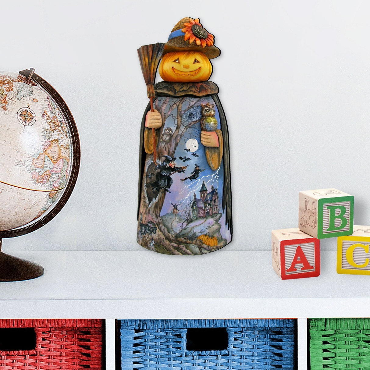 Decoración de Halloween con forma de calabaza de espantapájaros para puerta de G. DeBrekht - Decoración de Halloween para Acción de Gracias - 8114180H