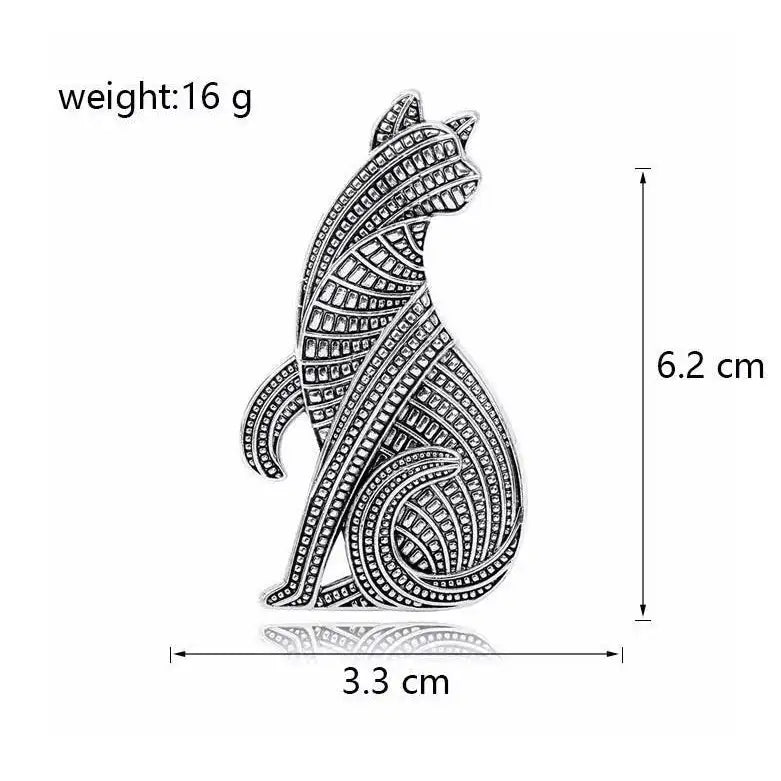 Cute Cat Brooch With Ancient Animals - Lootquake