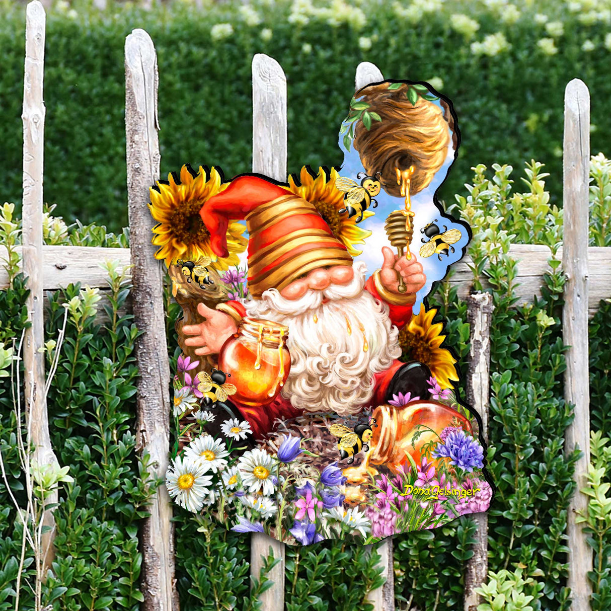 Honeycomb Gnome Easter Door Decor by D. Gelsinger - Easter Spring Decor - 8461061H-DG