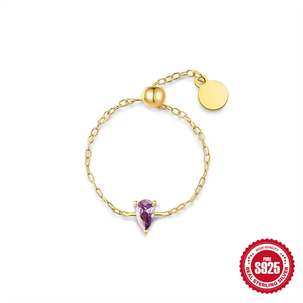 S925 Silver Niche Unique Design Pull-out Chain Ring - Lootquake