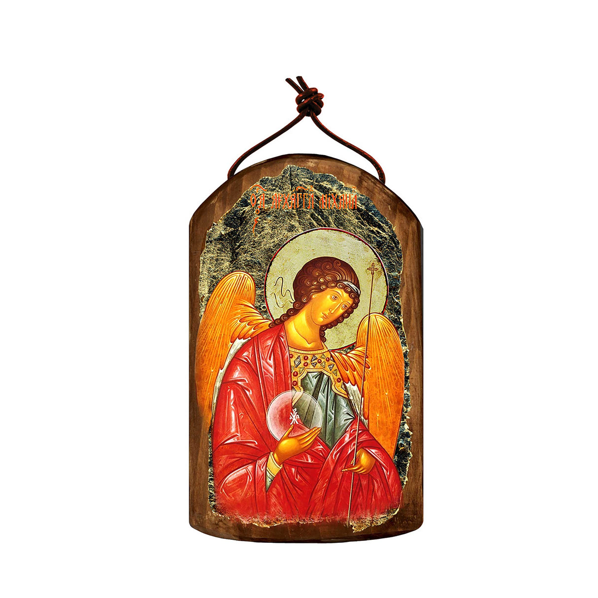 Adorno de icono sagrado ortodoxo religioso de San Miguel - Decoración inspiradora - 87027