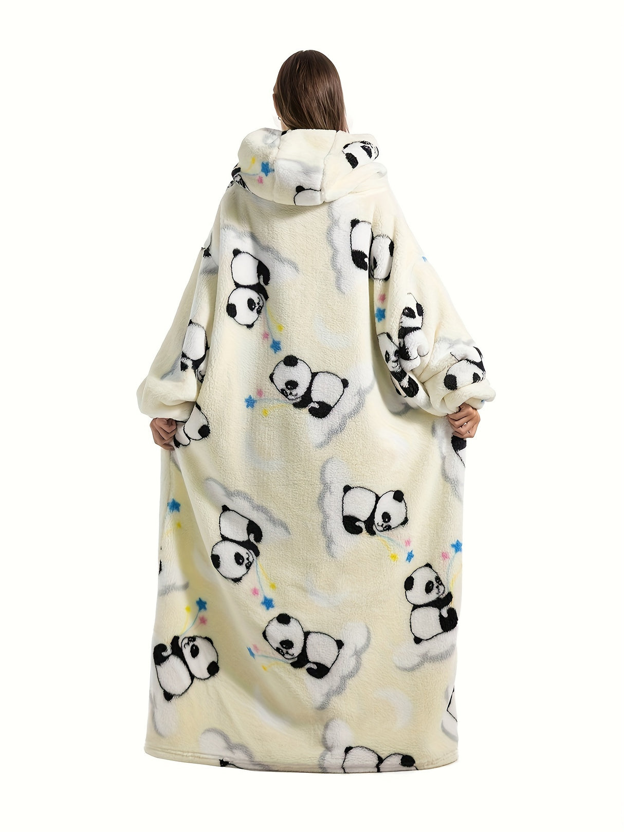 Plus Size Pumpkin Print Flannel Blanket Hoodie - Soft, Cozy, Plush, Hooded, Winter Outwear for Women with Halloween Theme