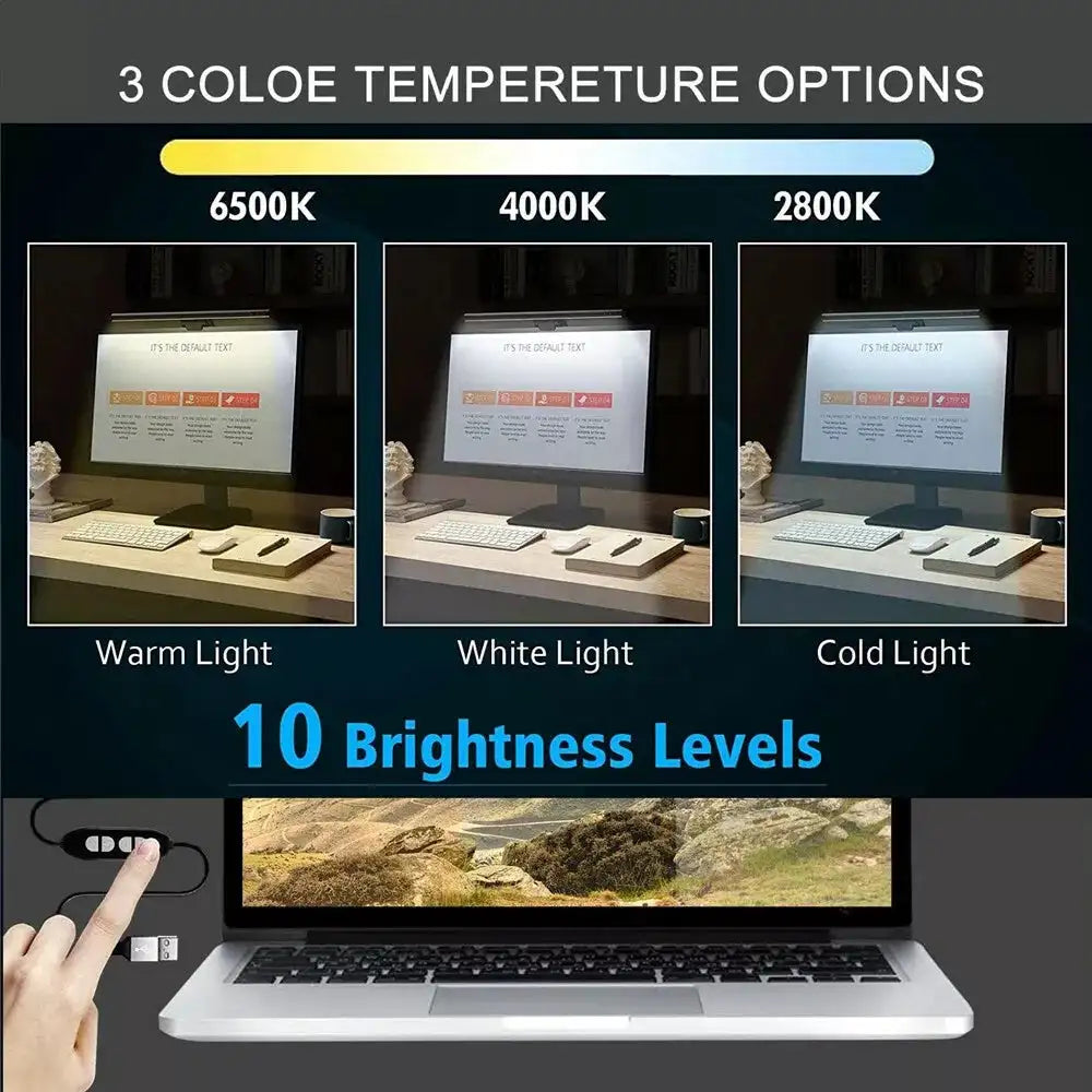 Computer LED Light Bar With USB Connectivity, Eye-Caring Technology, And Adjustable Brightness For Monitors - Lootquake