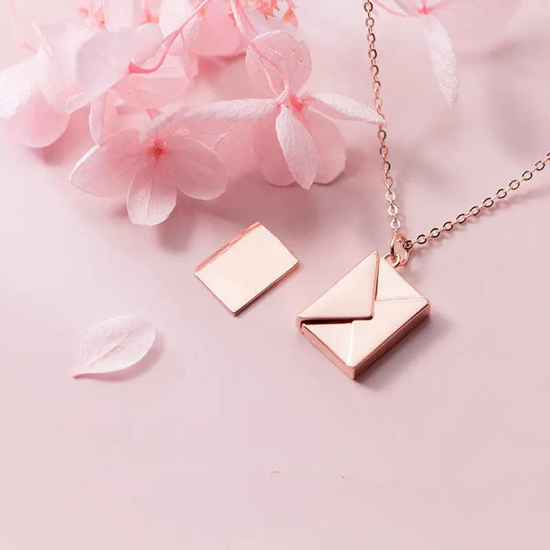 Fashion Jewelry Envelop Necklace Women Lover Letter Pendant Best Gifts For Girlfriend - Lootquake