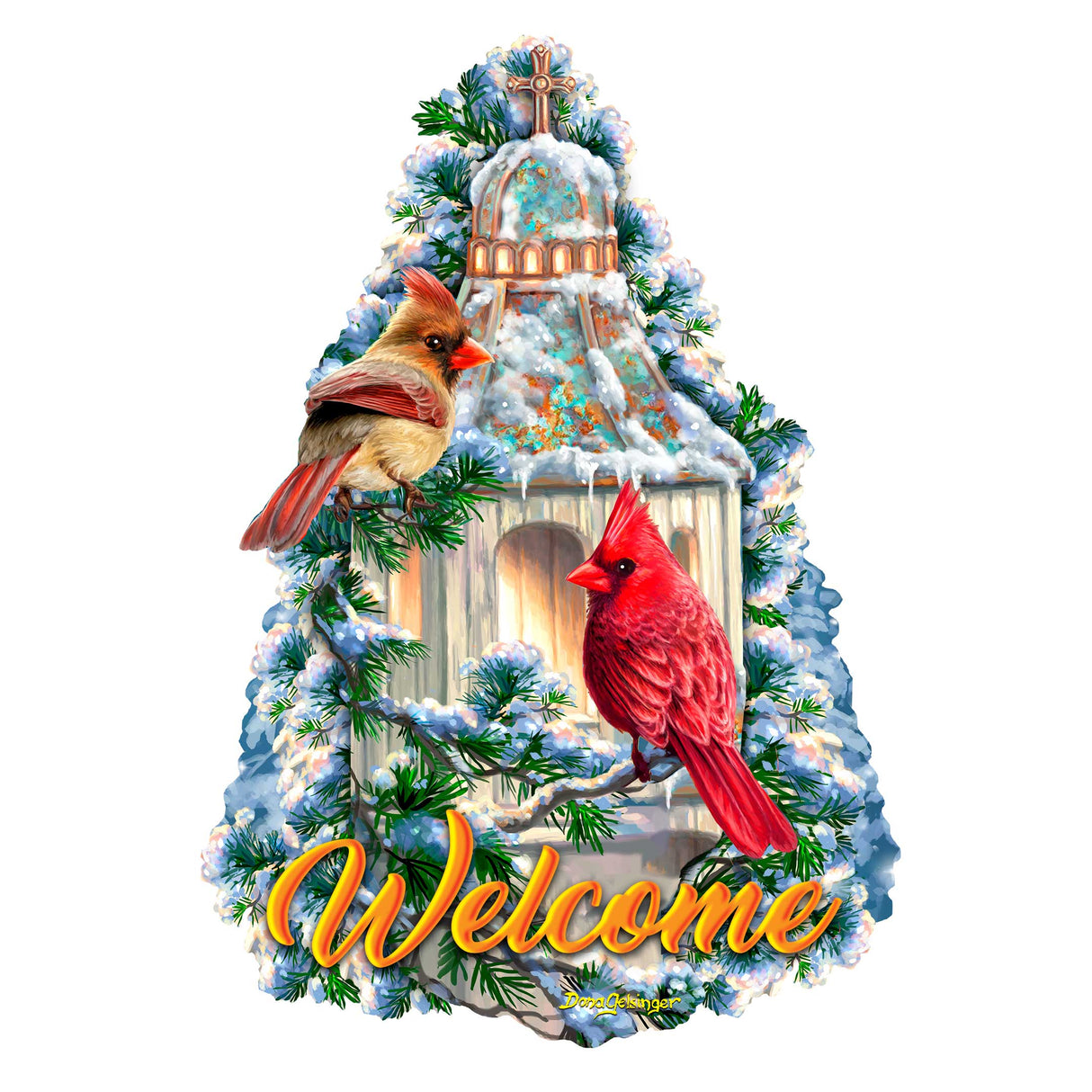 Decoración navideña para la puerta de la Capilla del Cardenal Pequeño por D. Gelsinger - Decoración navideña - 8652809H-DG