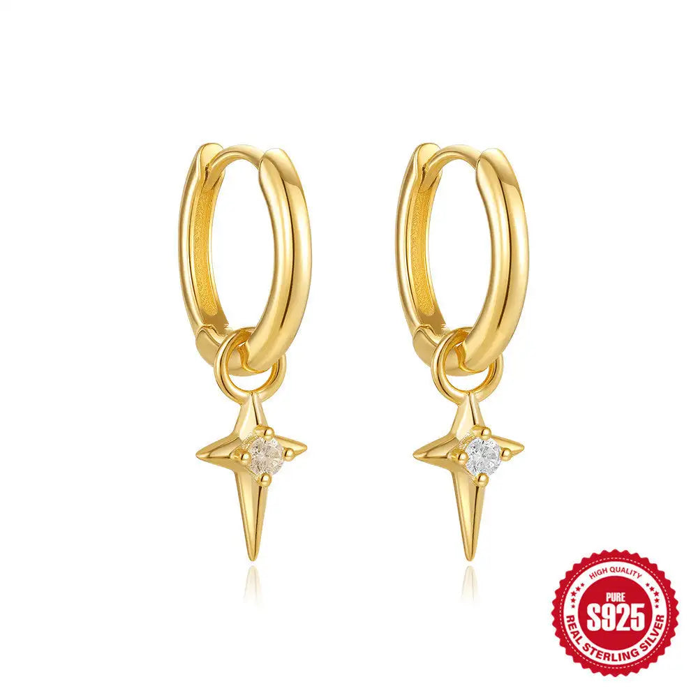 S925 Sterling Silver Diamond Ear Ring - Lootquake