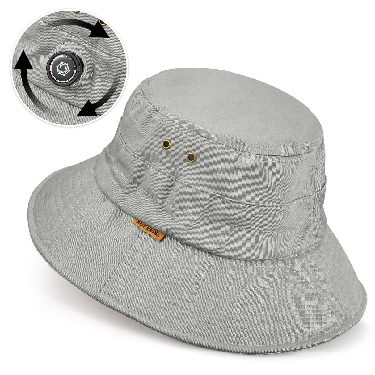 Cotton Bucket Hat For Men Women Adjustable Knob Sun Hat Wide Brim Fishing Hat For Walking Daily Outdoor - Lootquake