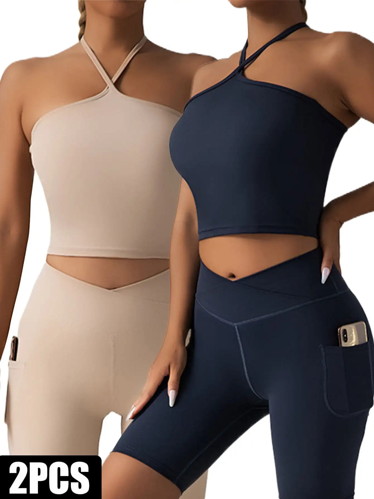 2 Pieces Sports Bra Athletic Running Sports Bra - Lootquake