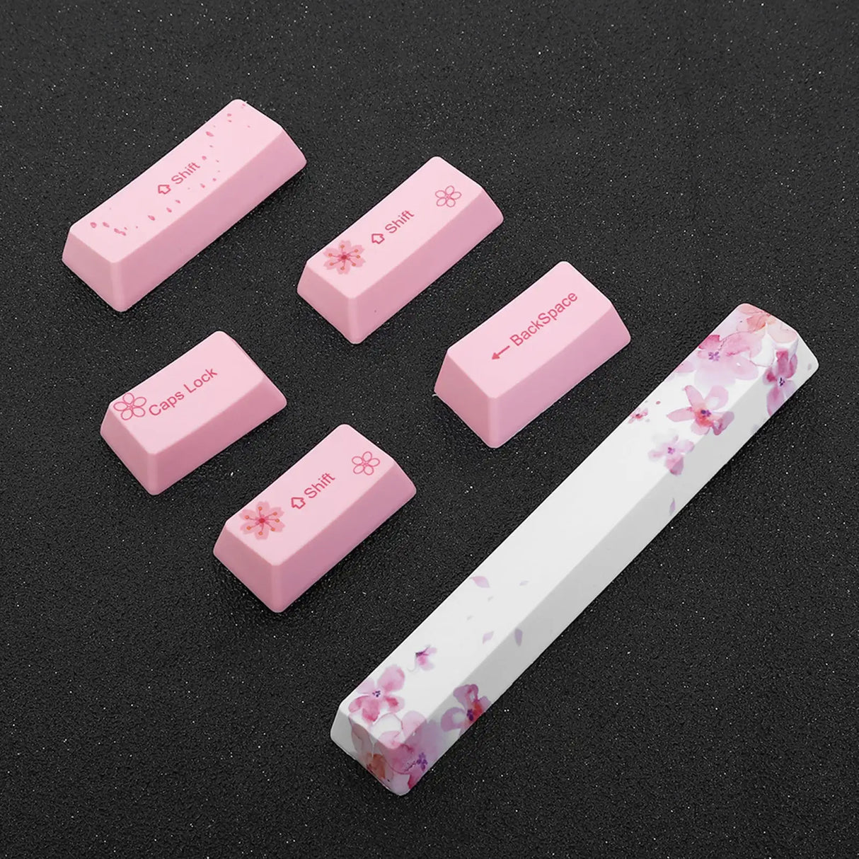 PBT Mechanical Keycaps with Cherry Blossom Design - Lootquake