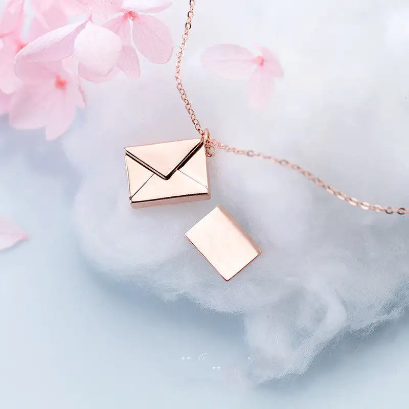 Fashion Jewelry Envelop Necklace Women Lover Letter Pendant Best Gifts For Girlfriend - Lootquake