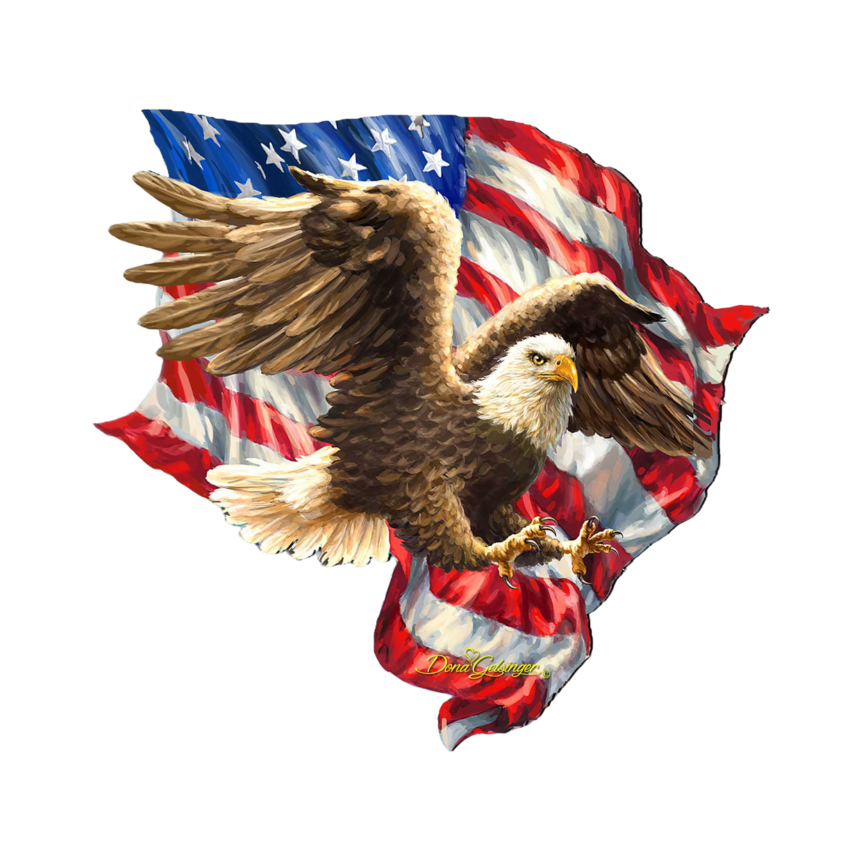 Decoración navideña para puerta con águila americana de D. Gelsinger - Decoración navideña americana - 8461052H-1432