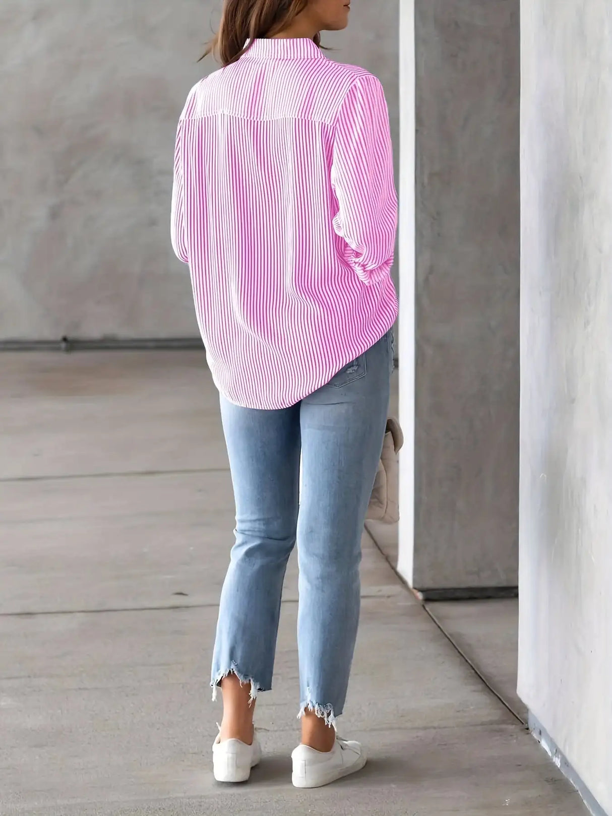 Classic Striped Casual, Business, Versatile Four Seasons Can Wear A Long-sleeved Shirt. - Lootquake