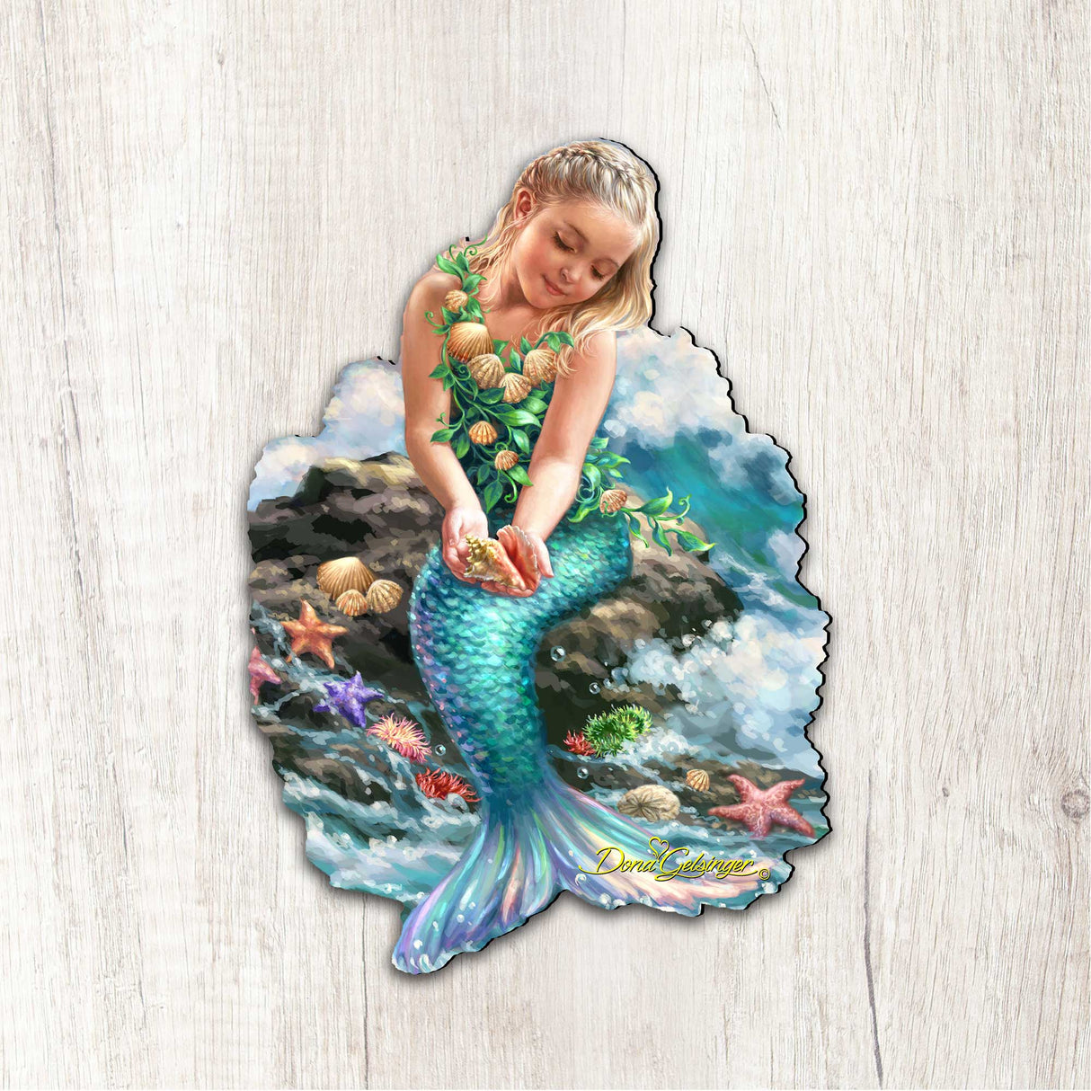 Mermaid Coastal Door Decor by D. Gelsinger - Coastal Holiday Decor - 8141112H-1611