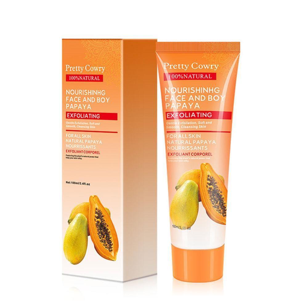 Cucumber Coconut Papaya Facial Exfoliating Gel Cream 100ml Body Cleansing - Lootquake