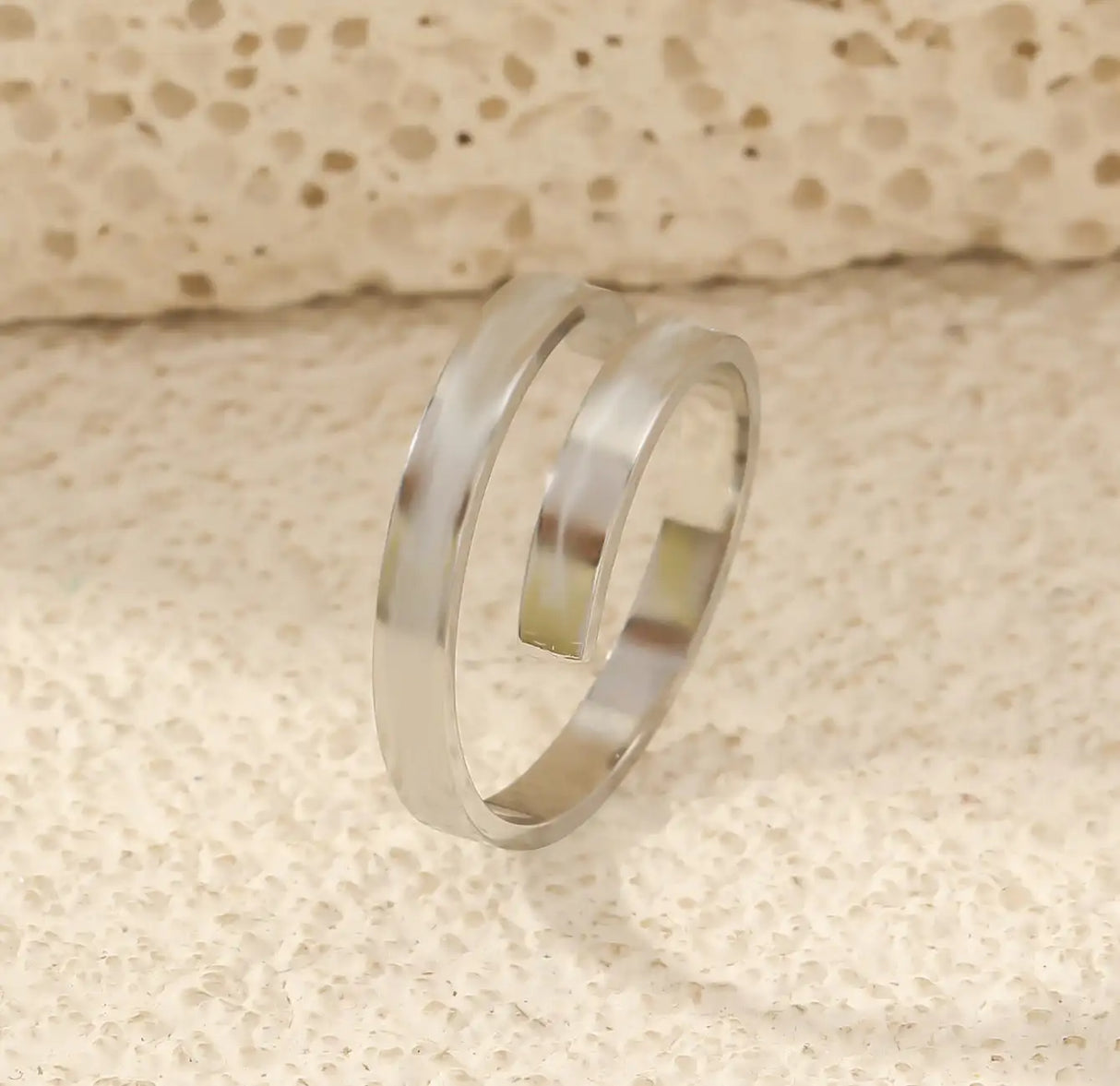 Design Titanium Steel Cross Open Adjustable Ring - Lootquake