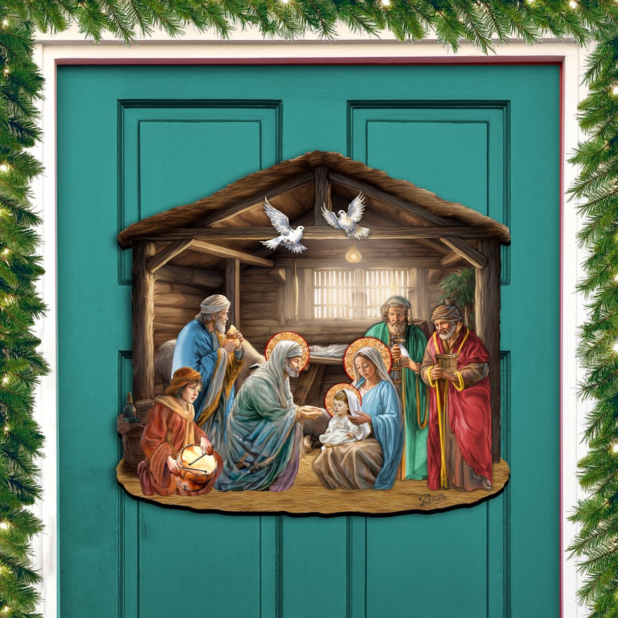 Nativity Scene Holiday Door Decor by G. Debrekht - Nativity Holiday Decor - 8652763H