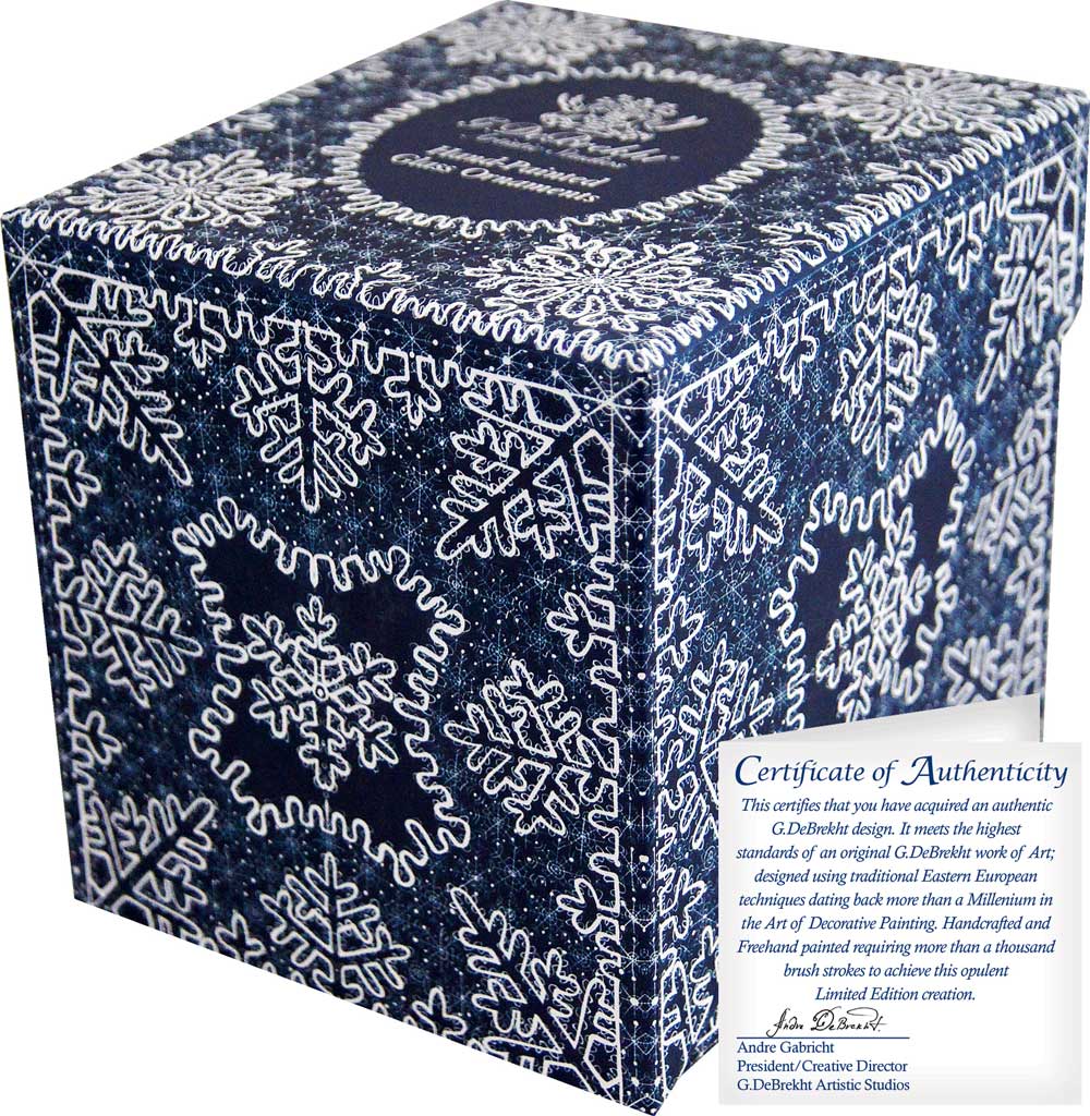 Adorno navideño de cristal de edición limitada con forma de bola de la Natividad, luz de protección de gran tamaño - 73860 de G. DeBrekht