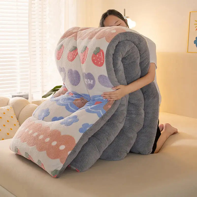 Winter Thermal Coral Fleece Blanket Duvet - Lootquake
