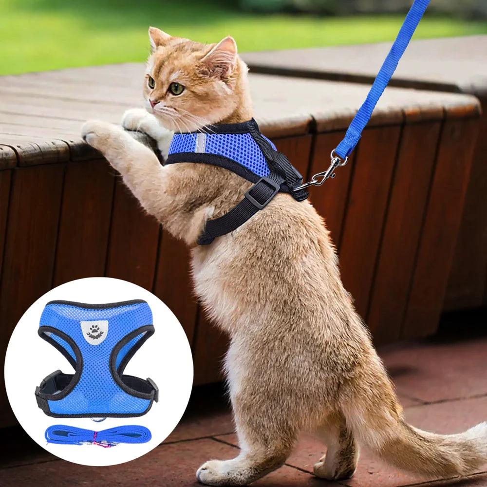 Adjustable Reflective Pet Harness with Leash