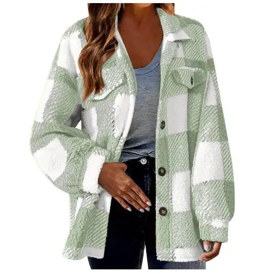 Lamb Fleece Jacket Button Fleece Jacket - Lootquake