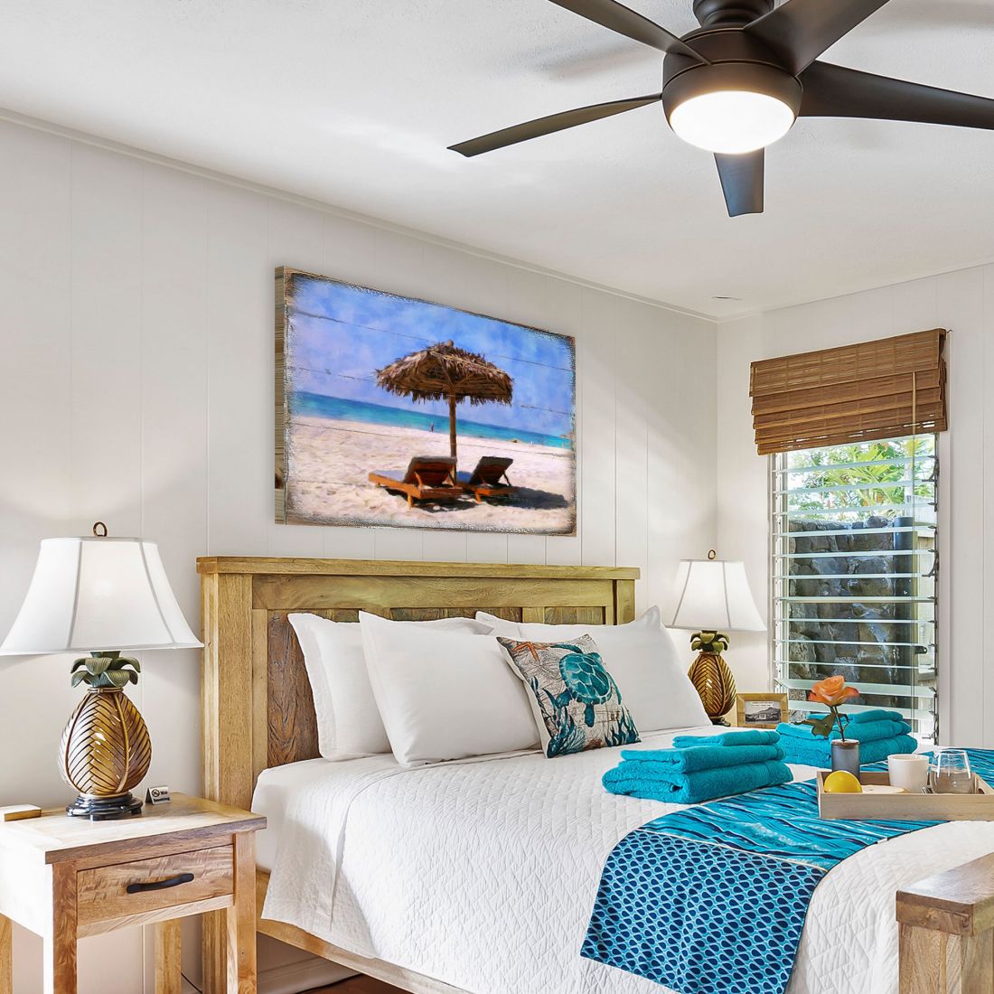 Sillas de playa Sonny, arte costero de madera de Nature Wonders - Decoración costera con vida marina - 95319B