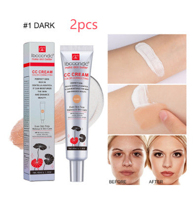 Moisturizing Correcting CC Cream Waterproof Anti-sweat Makeup Before Concealer Lasting Women Makeup Protect Skin Erborian Make - Lootquake