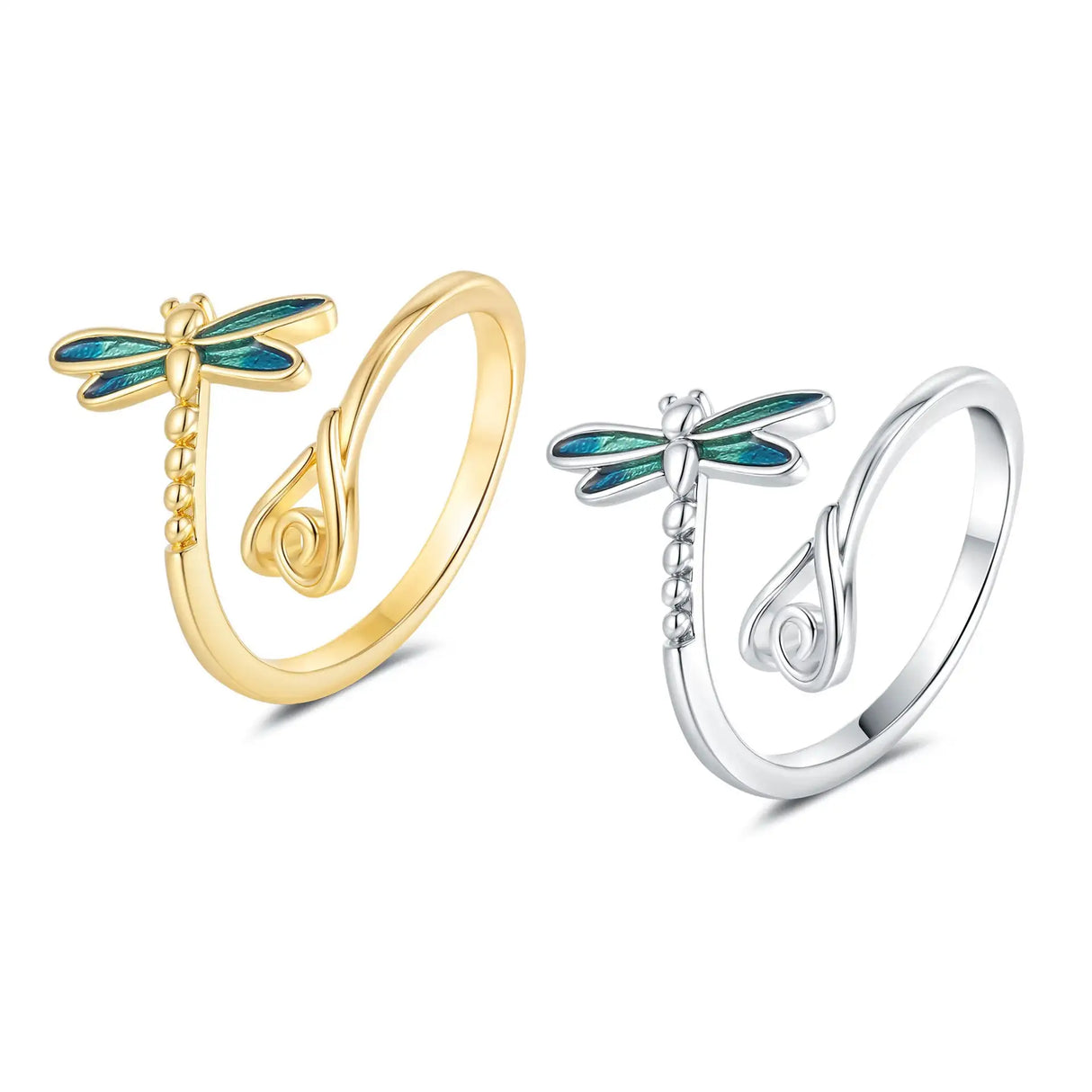 Blue Dragonfly Ring Female Exquisite Epoxy - Lootquake