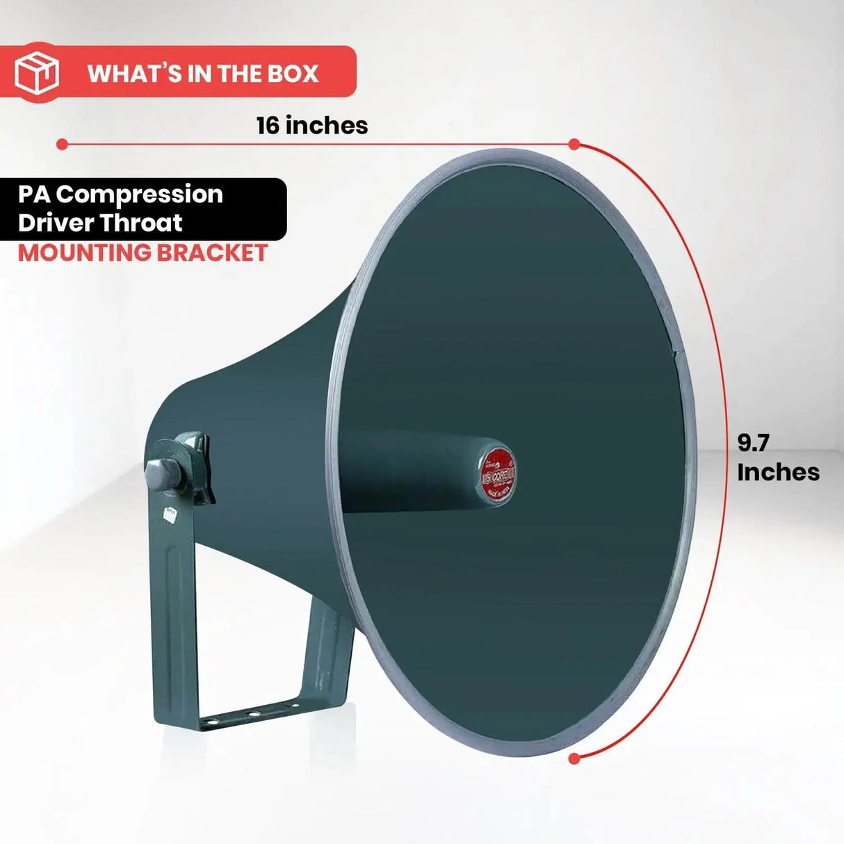 All-Weather 16-inch PA Speaker Horn