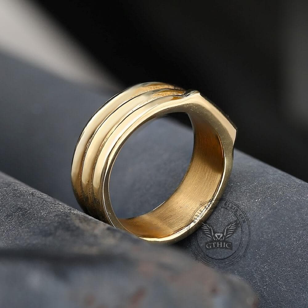 Anillo de acero inoxidable con el número angelical 33