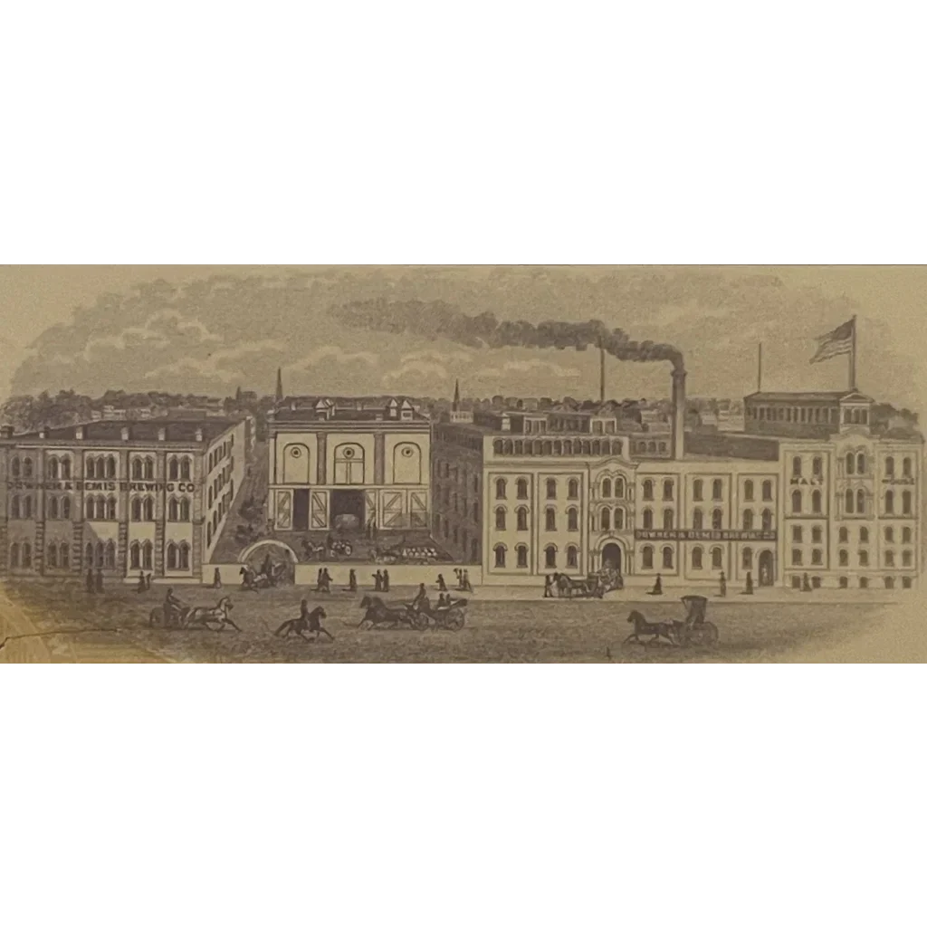 Rare Antique 1880s Downer and Bemis Brewing Co. Chicago Check