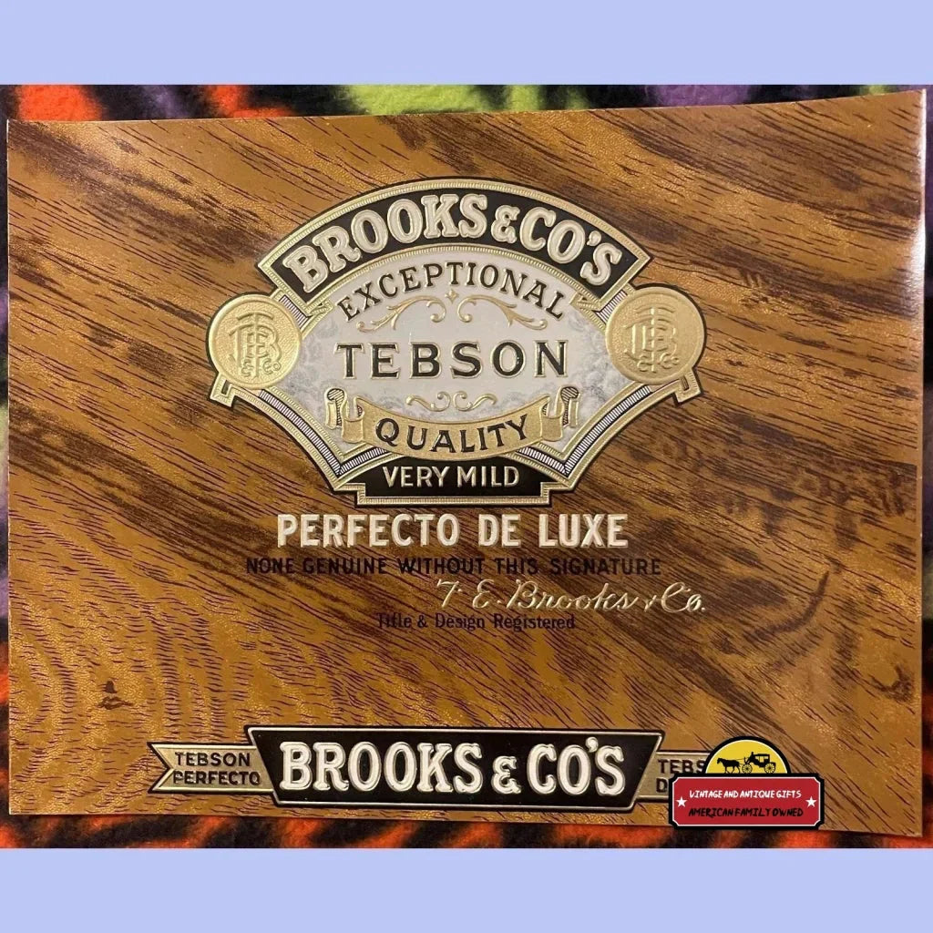 Rare Tebson Embossed Cigar Label from Brooks & Co's Golden Age