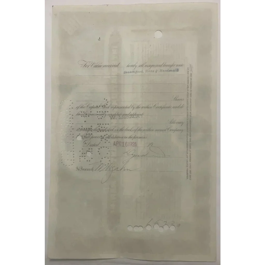 Rare Titanic Era International Mercantile Marine Stock Certificate