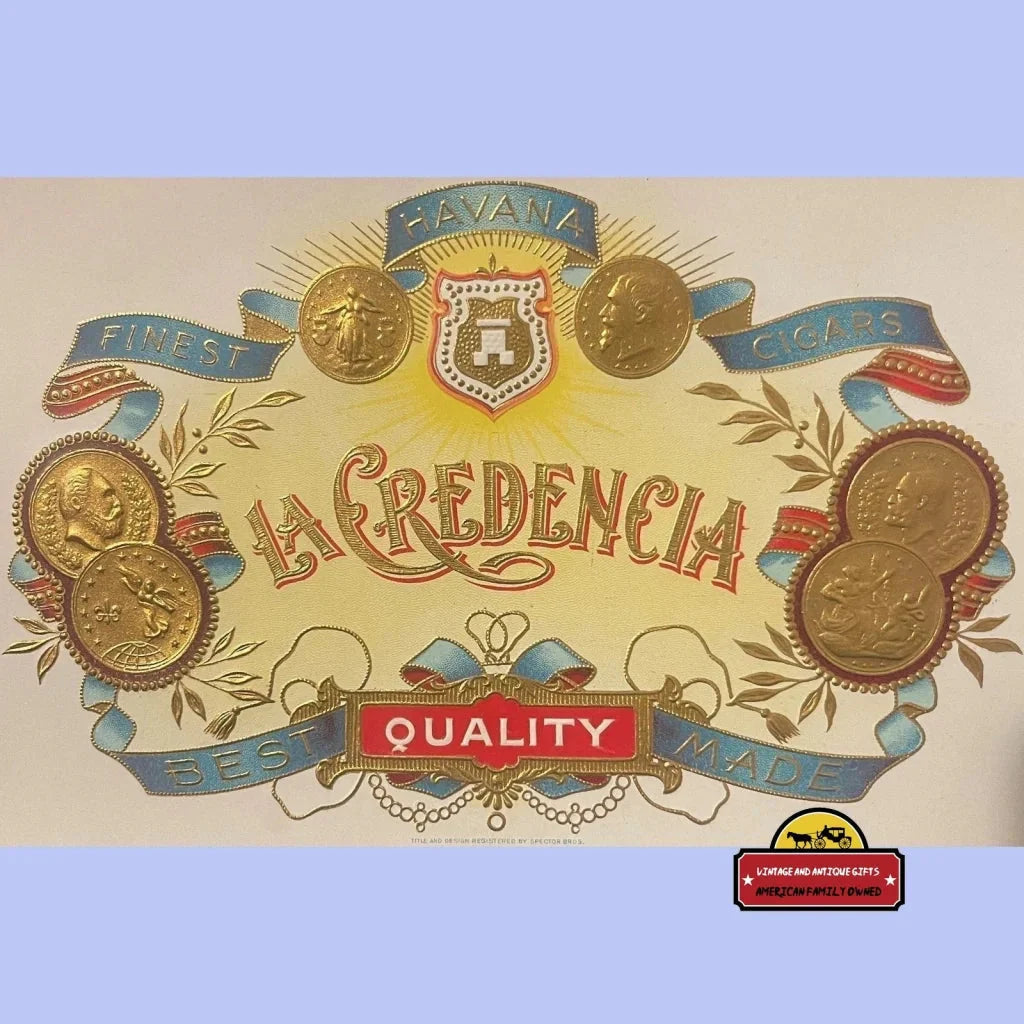 Rare La Credencia Embossed Cigar Label Unearths Golden Era