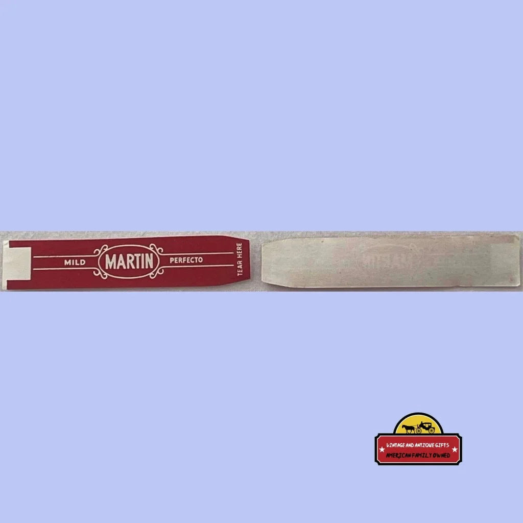 Rare Martin Cigar Band Boasts Elegant Vintage Burgundy Design