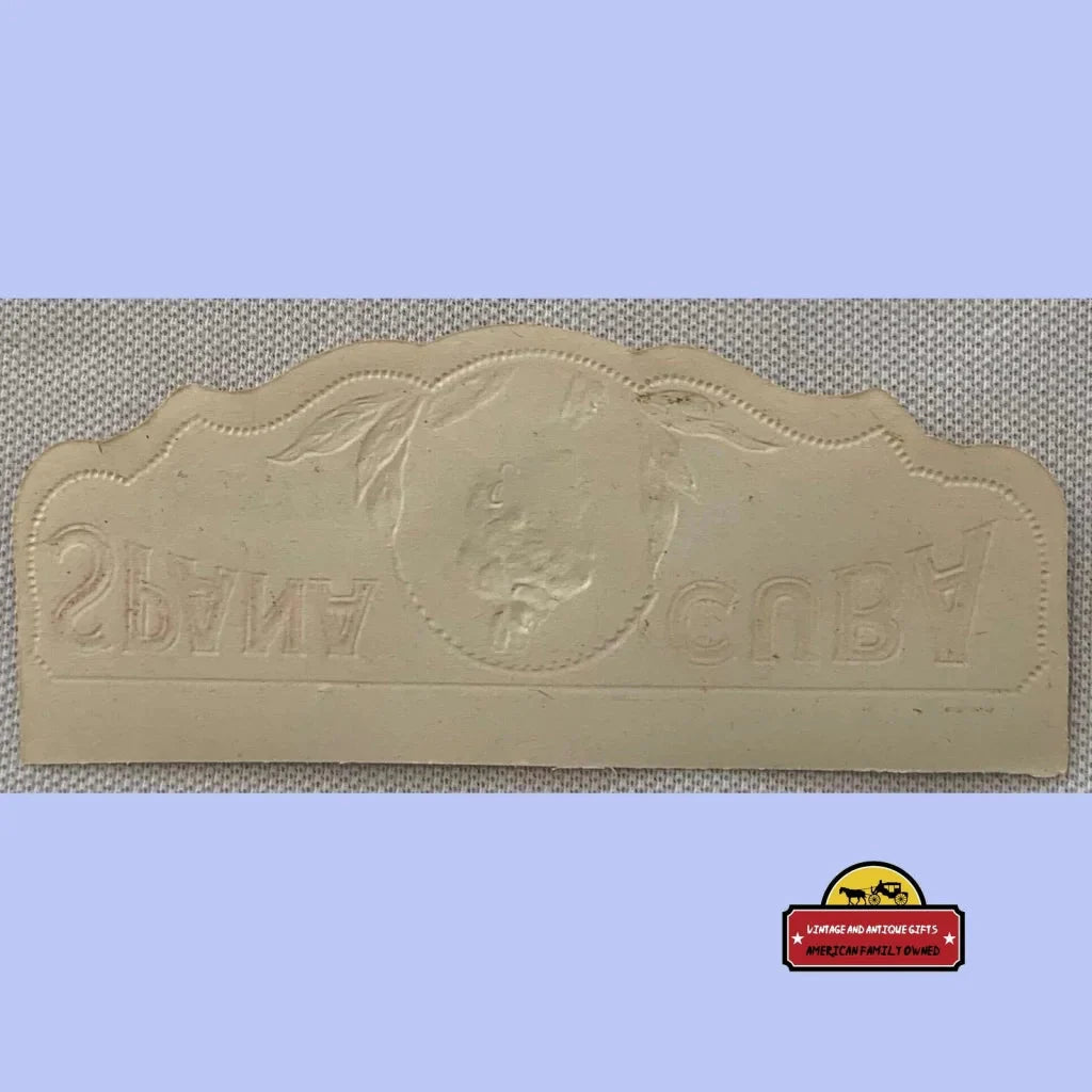 Rare Antique Vintage Spana Embossed Cigar Label from Early 1900s