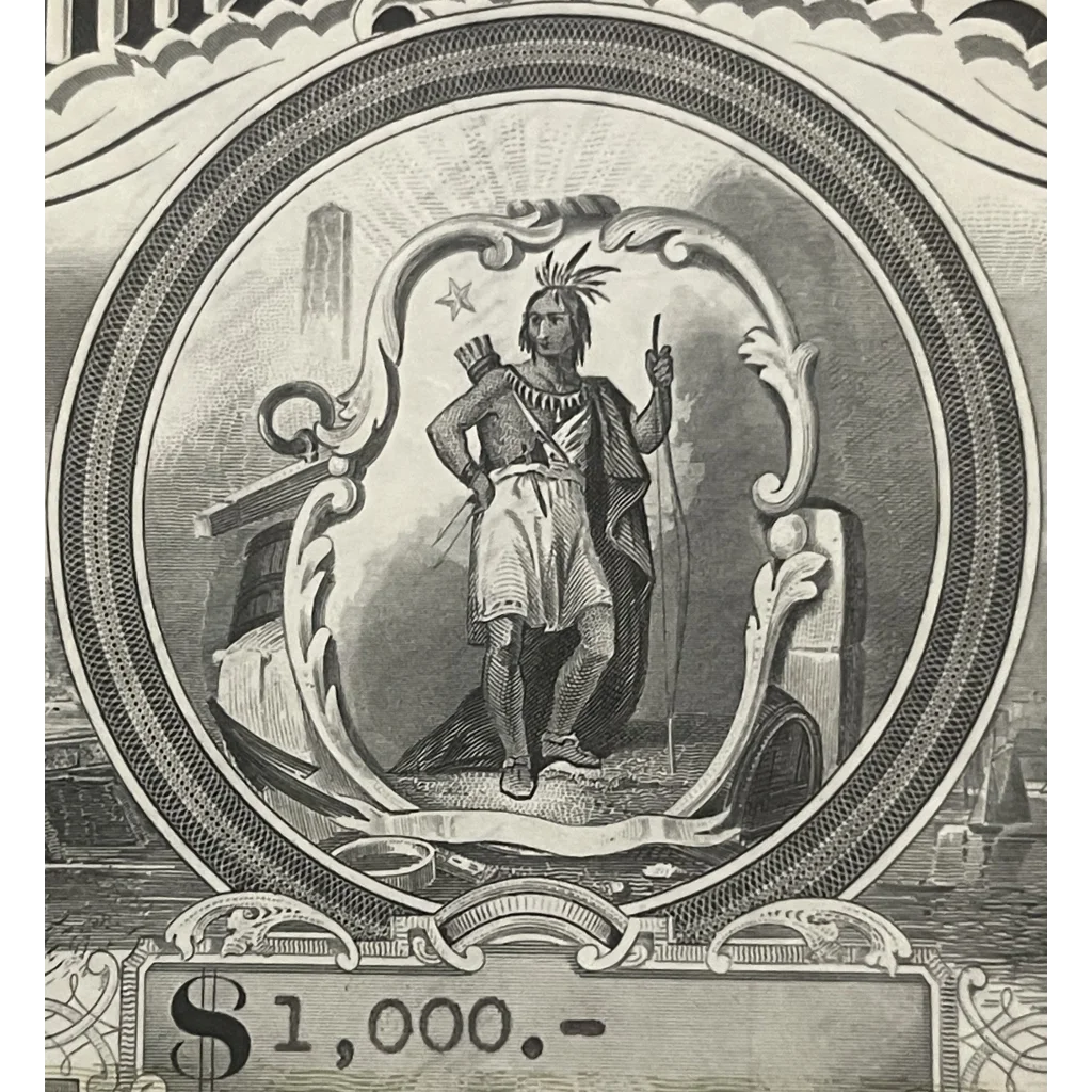 Rare Antique Vintage Boston Albany Railroad Stock Certificate