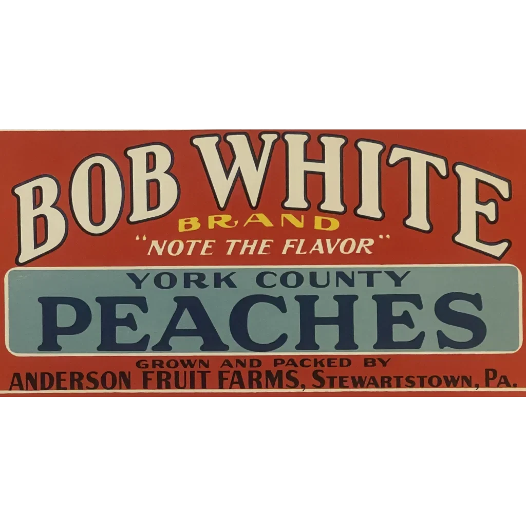 Rare Antique Bob White Crate Label From 1930s Pennsylvania Farm