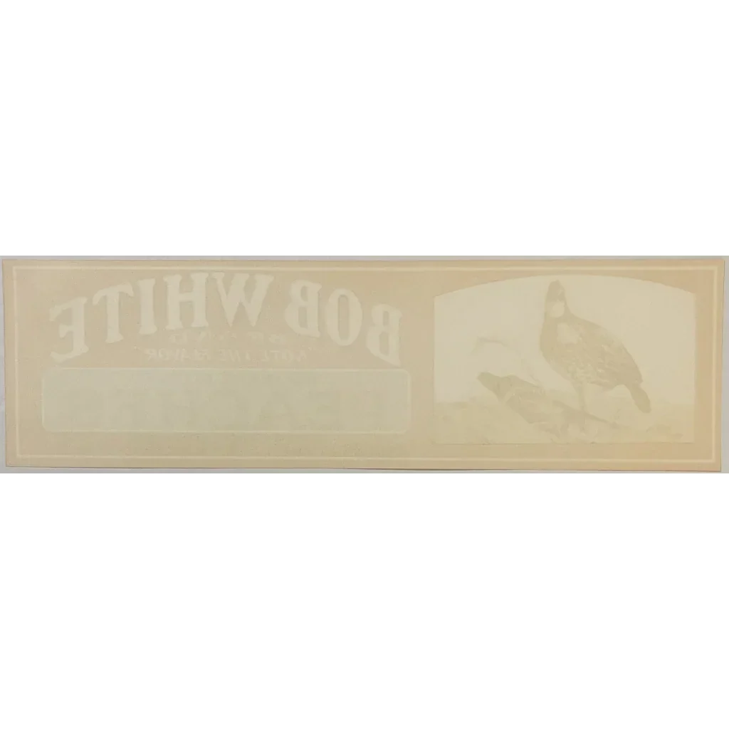 Rare Antique Bob White Crate Label From 1930s Pennsylvania Farm