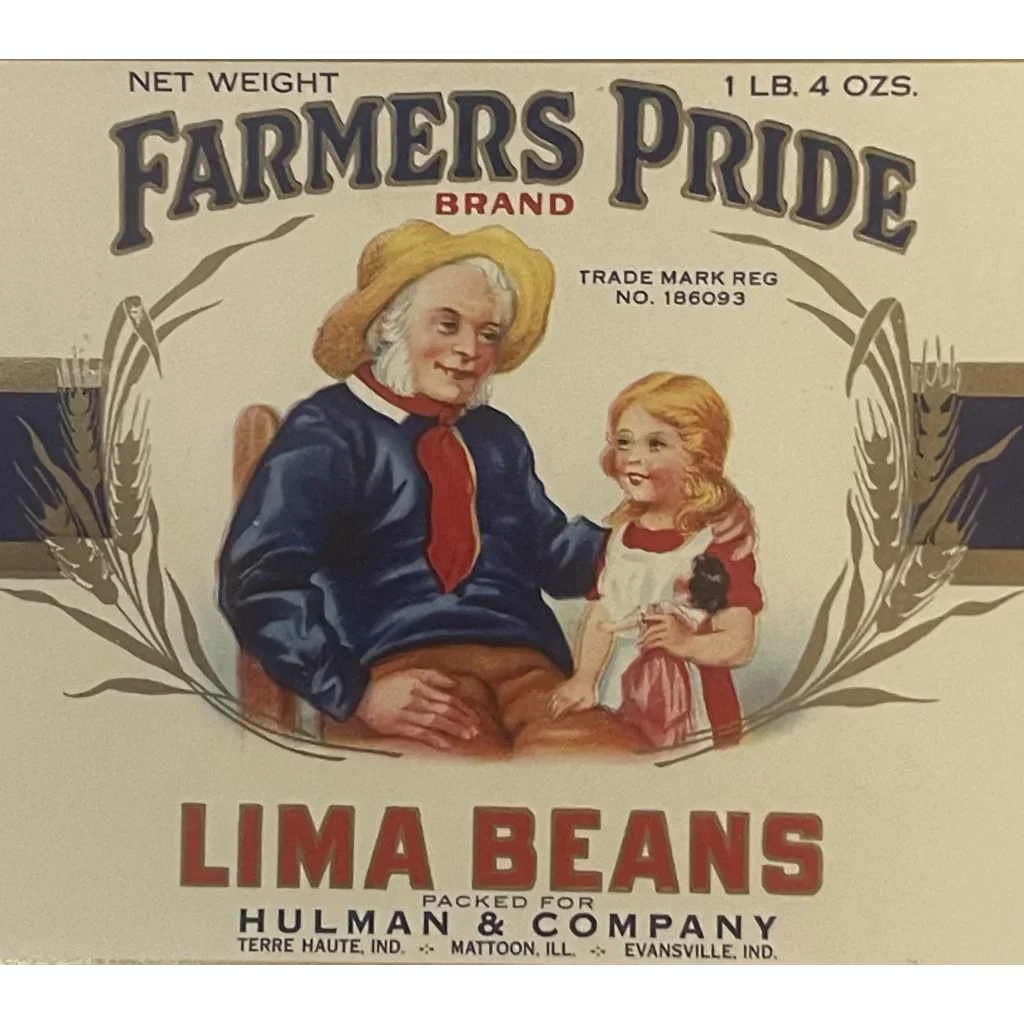Rare Farmers Pride Label Antique Vintage Ad from Hulman &