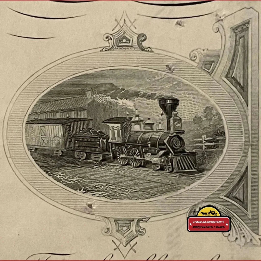 Rare Lake Erie Railroad Antique Vintage Pittsburgh Engraving