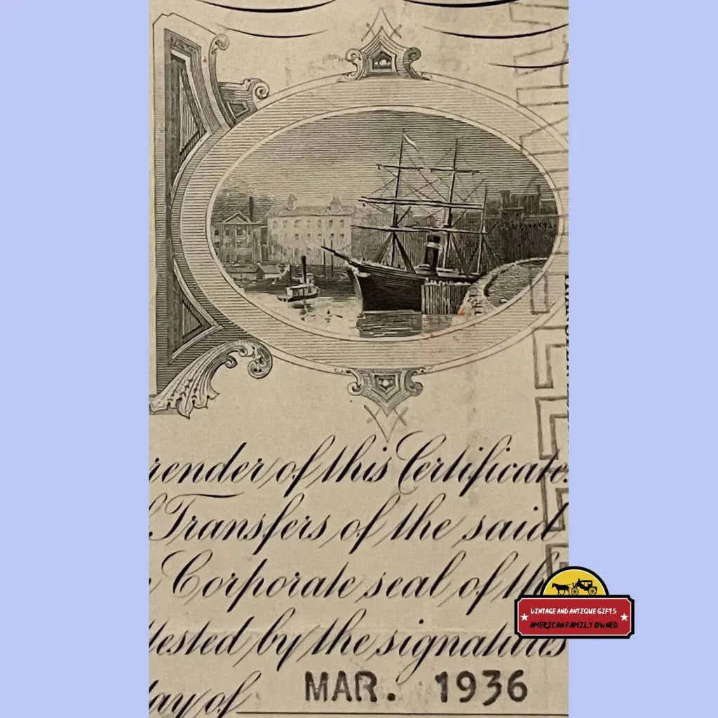 Rare Lake Erie Railroad Antique Vintage Pittsburgh Engraving