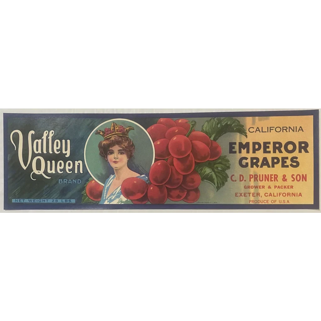 Rare 1930s Valley Queen Antique Vintage Crate Label Discovered