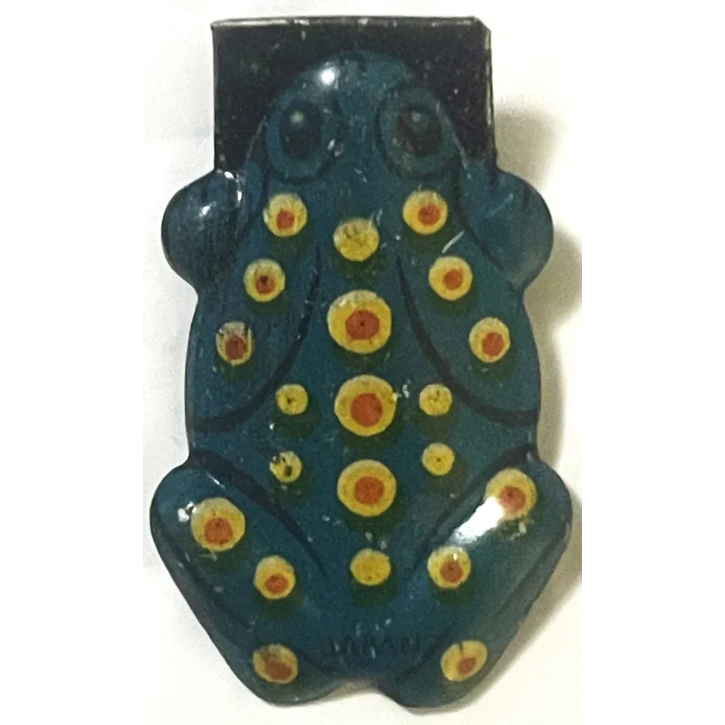 Nostalgic 1950s Spotted Frog Tin Clicker Noisemaker Toy