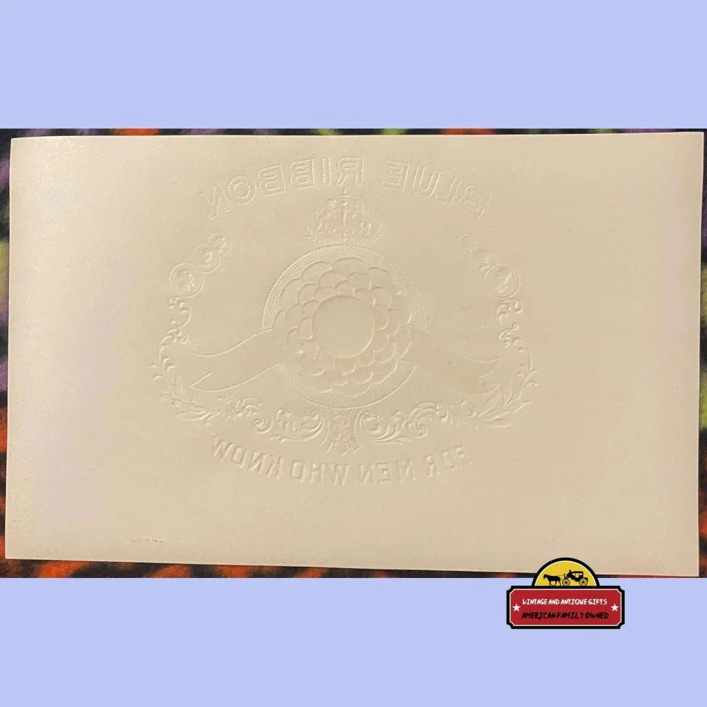 Rare Blue Ribbon Antique Vintage Cigar Label from Pennsylvania