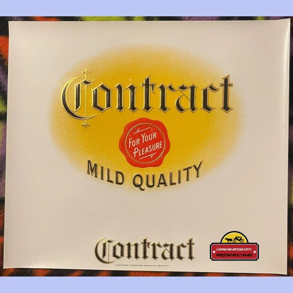 Rare Antique Vintage Cigar Label Showcases Intricate Embossed Design